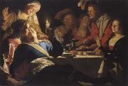 Gerrit van Honthorst Frobliche company oil painting on canvas